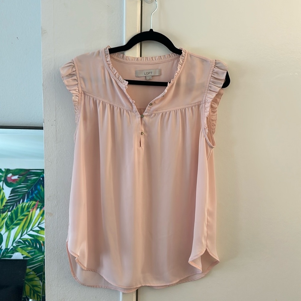 Loft size medium Pink Blouse